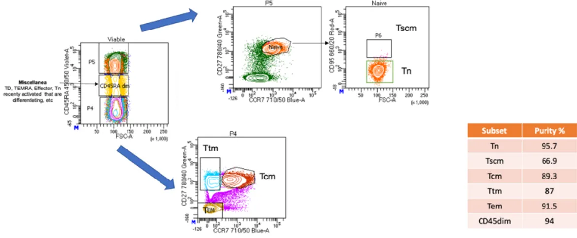 Figure 1. Sorting strategy. PBMCs from two HIV+ donors on cART at 2  timepoints. 