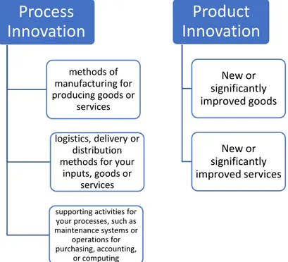 Fig. 2 Defining product innovation and process innovation (OECD 2005) 