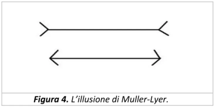 Figura 4. L’illusione di Muller-Lyer. 