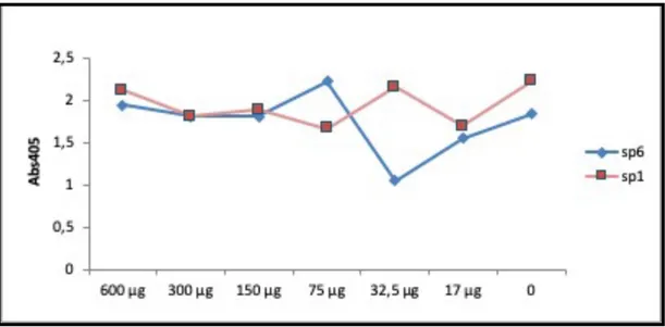 Figure 8: ELISA SSURE with fibronectin: Microtiter plate were coated with Fibronectin (Sigma  F0895)