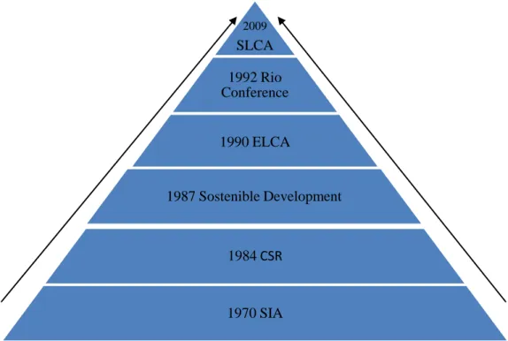 Figure 1Evolutionary stages of S-LCA 