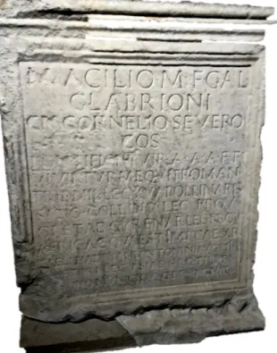 Figura 7:  CIL  XIV, 4237 (Museo delle Terme di  Diocleziano, foto dell'autore). 