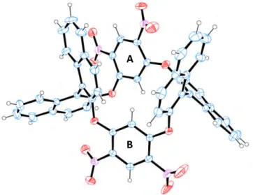 Figure 13. ORTEP drawing of the X-ray crystal structure of oxacalix[4]arene (R,S)-62·CHCl 3 (the chloroform molecule is omitted for the sake of clarity)