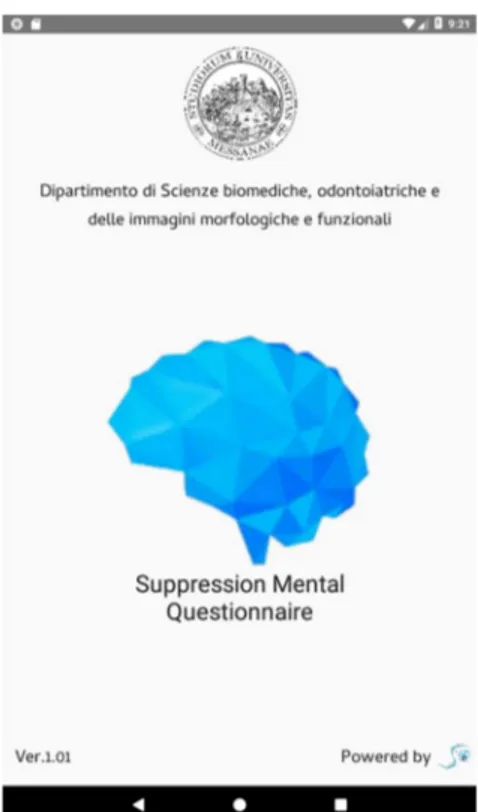 Figure 3 - The SMQ App start activity. 