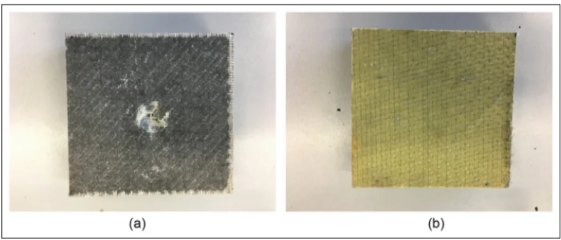 Figure 2. Specimen’s outer (a) and inner (b) side. In the outer side, it is possible to observe the imprinted volume.