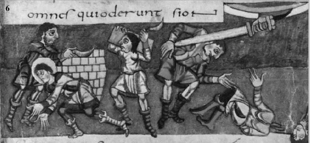 Fig.  6  La  spada  di  Dio  -  La  manus  Dei  fa  giustizia,  Stuttgart  Psalter,  ca  820-830,  Württembergische 