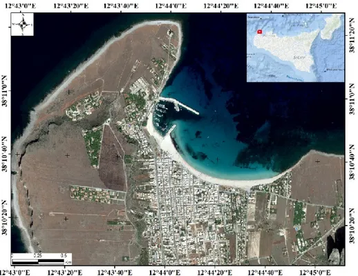 Figure  1.  Map,  indicating  the  location  of  the  coast  of  the  San  Vito  Lo  Capo  peninsula