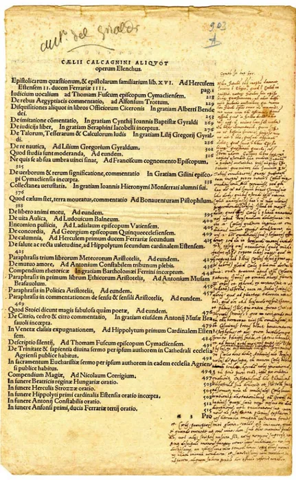 Fig. 1 Forlì, BC, Raccolte Piancastelli, Sez. Aut., sec.  XII - XVIII , Busta  25, ad vocem Giraldi Giovan Battista (recto)