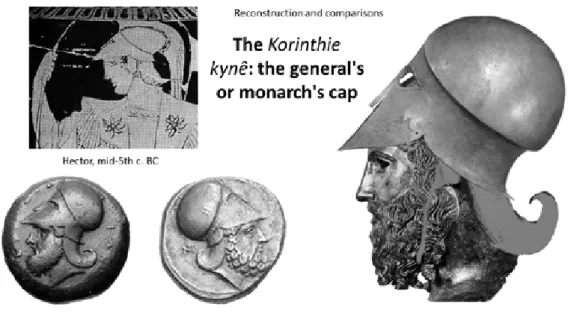 Fig. 3. Reconstruction and comparison for the kynê of the Bronze B.
