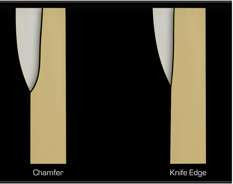 Fig. 1  The 2 different finish line designs.