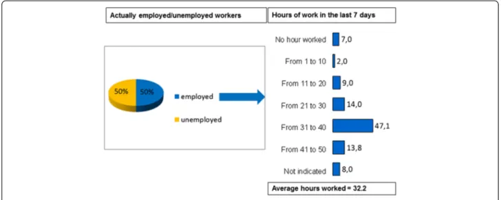 Fig. 2 Results (employed/unemployed workers) by the survey