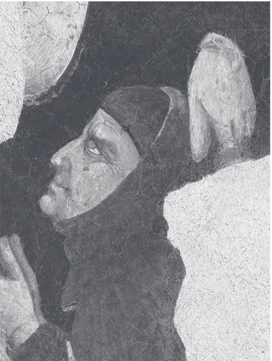Fig. 2. ‘Maestro degli Albertini’, Maestà, particolare col ‘ritratto’ del vescovo Ranieri