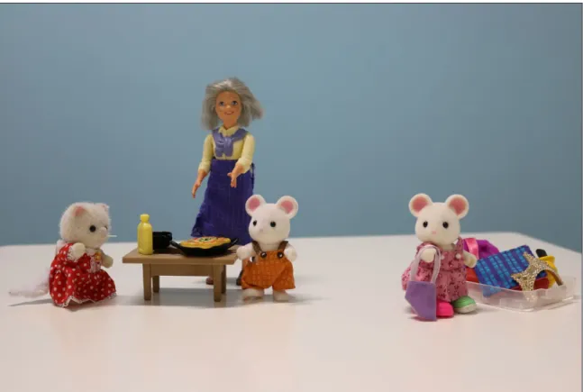 Figure 2: The final scenario for the story The mouse who dressed up didn’t cook nothing