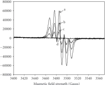 Figure 3: UV spectra of DPPH/Rottlerin solutions in absolute ethanol. (a) 20 μM DPPH ethanol solution (A); (b) spectrum of the