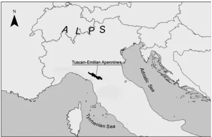 Figure 1. Schematic map of the study area.