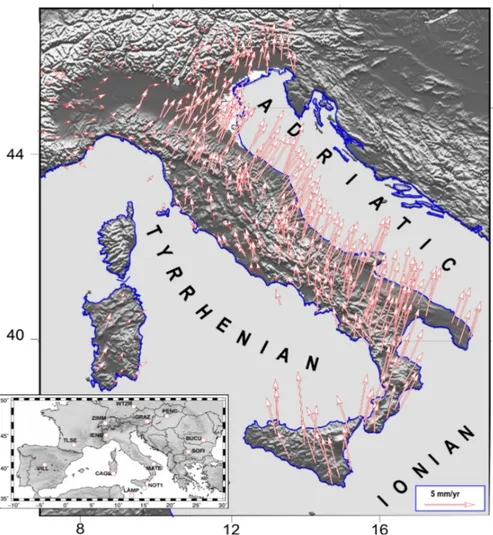 Figure 5. Geometries of the peri-Adriatic zones cited in Figure 6. Tectonic symbols as in  Figure 2