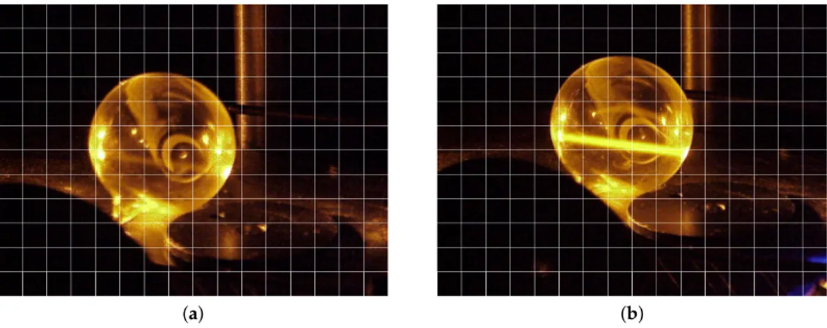 Figure 1. Sodium fluorescence at room temperature without (a) and with (b) atom ejection induced by 435 nm LED radiation