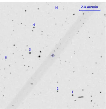 Figure 3: Finding chart of 2WHSP J073326.7+515354 for the optical photometry and host galaxy measurement