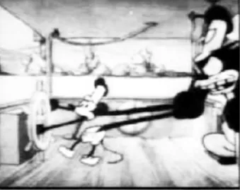 Figura 3. Da &#34;Steamboat Willie&#34;, il noto cortometraggio di Walt Disney (1928) © The Walt Disney Company