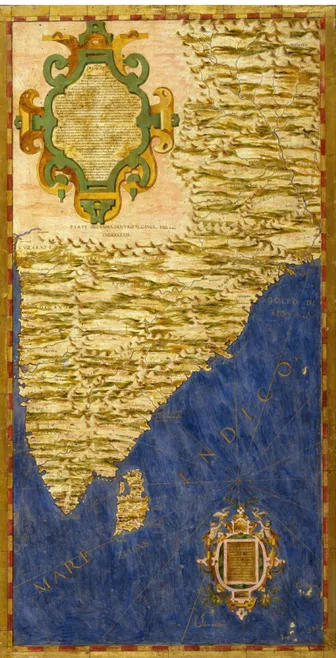 Fig. 3. Egnazio Danti, Parte dell’India drento al Gange oggi detta Hindostan (1575) 