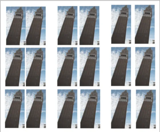 Figure 4. The distance between the photos is progressively increased, and the illusion increases too, until it breaks down as the photos become independent, as in Figure 5.