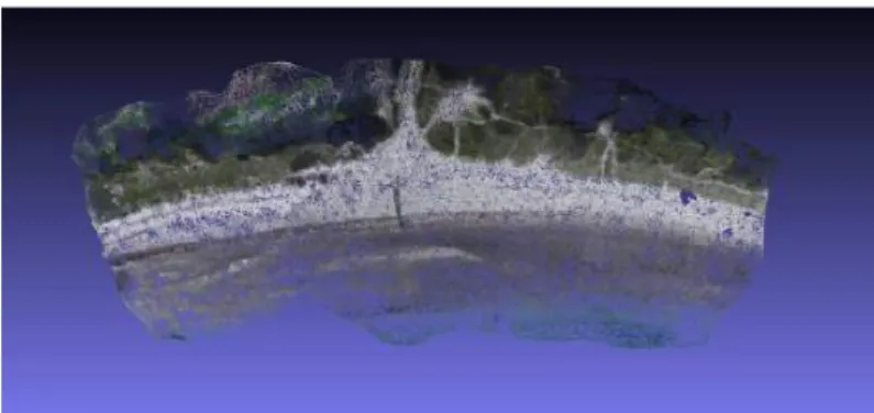 Figure 5. Point cloud of a portion of beach obtained through the proposed video processing techniques