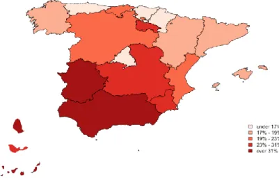 Figure 1. HCR spatial EBLUP estimates. Spain 2011