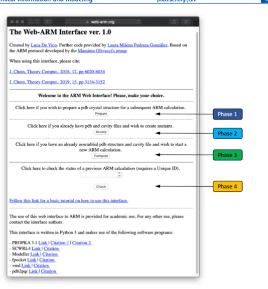Figure 1. Web-ARM interface home page.