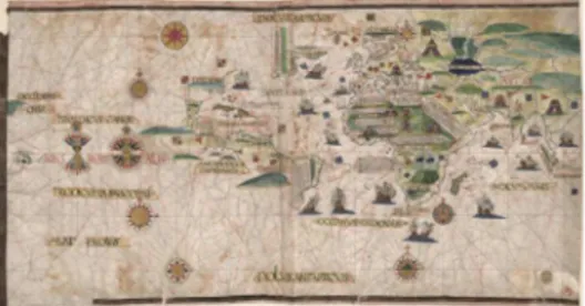 Fig.  12.  Jorge  Reinel,  “Carta  del  Mondo”,  1519,  fac- fac-simile  di  Otto  Progel  (CPL  GE  AA-564  RES,   Biblio-thèque Nationale de France).