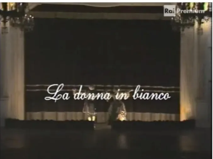 Figure 1. Opening Credits, La donna in bianco. Copyright RAI. 