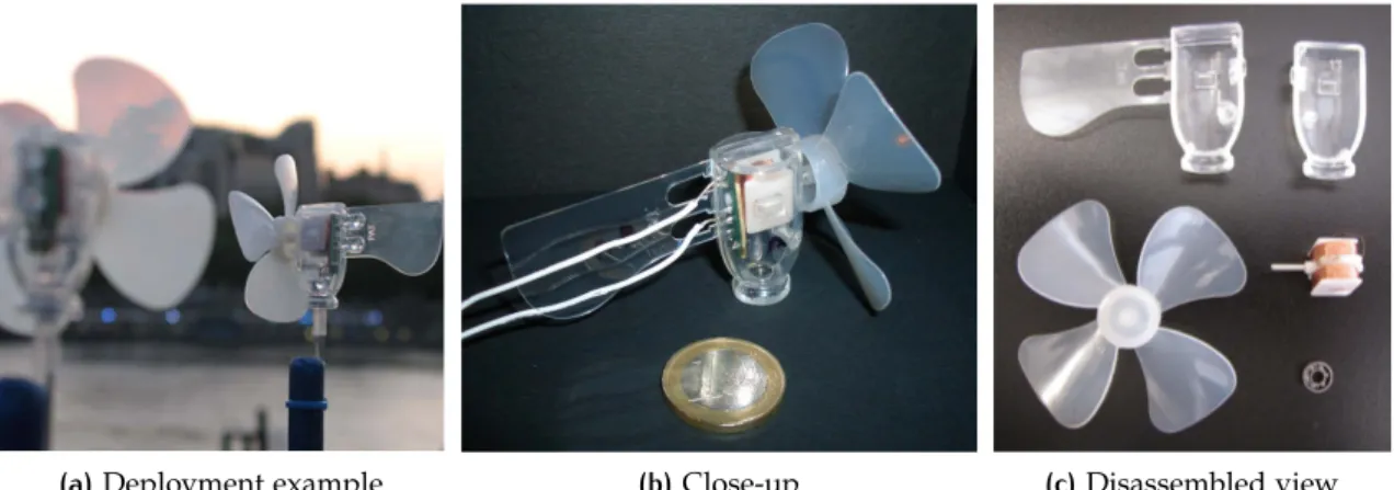 Figure 3. The miniature four-blade plastic horizontal-axis wind turbine tested during the turbine