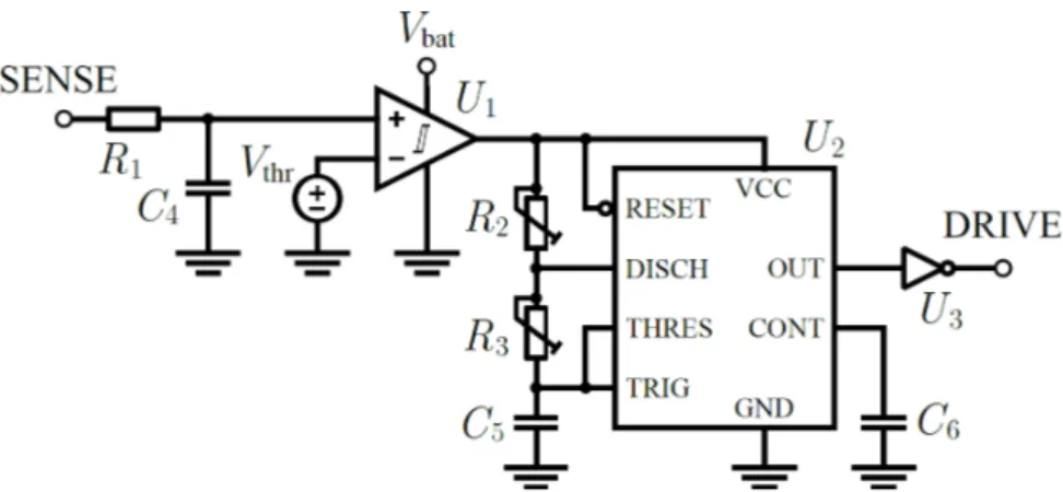 Figure 11. Qualitative diagram of the circuit which controls the operation of the buck-boost converter.