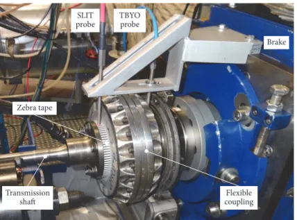 Figure 4: Test rig and optical sensor setup.