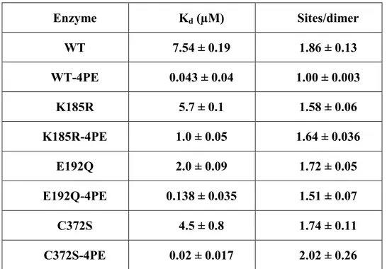 Table  11:  Binding  parameters  of  NADP  to  6PGDH  from  Trypanosoma  brucei,  in 