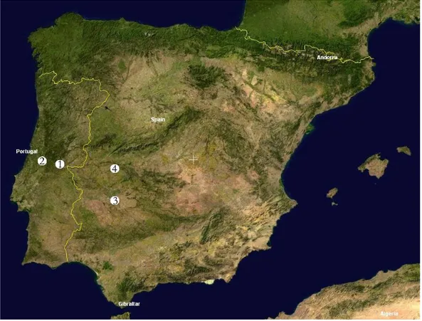 Figure 1 – Location map of the sites 