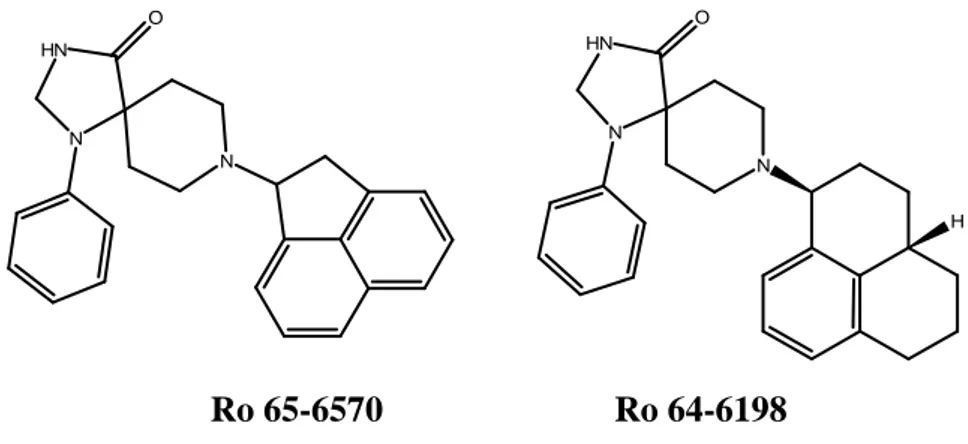 Figure 10. Structures of Hofmann-La Roche lead compounds Ro 65-6570 and Ro 64-6198. 