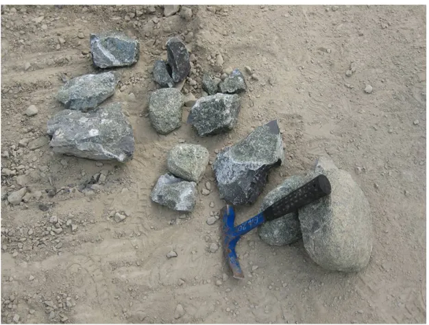 Fig. 4.2b - Picture of xenoliths from Lianshan 