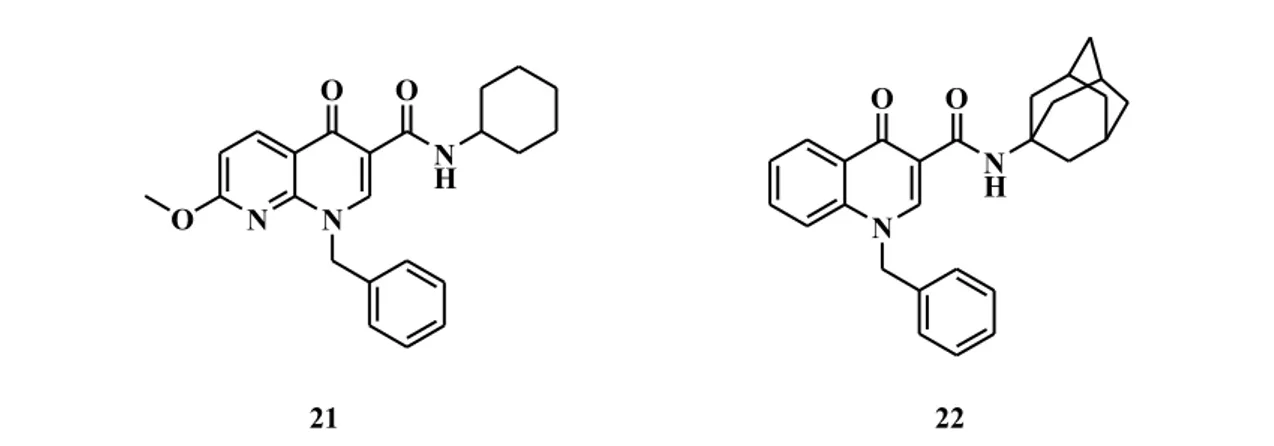 Fig. 10 Naphtyridine and Quinoline derivatives as CB 2 -receptor agonists 