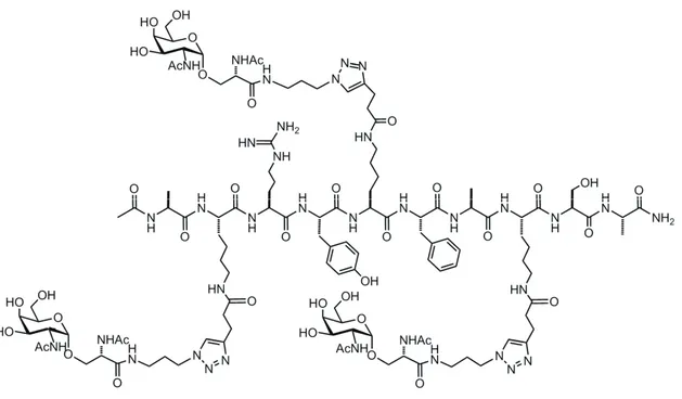 Figura 12. Polipeptide ottenuto mediante multiple reazioni di CuAAC.
