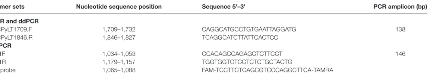 TaBle 1 | Primer sets employed by polymerase chain reaction (PCR) techniques to detect and quantify Merkel cell polyomavirus DNA sequences in serum samples  from blood donors.