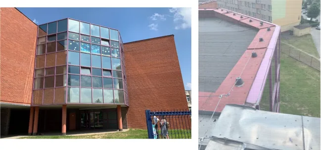 Figure 1. The existing façade to be renovated in Dzierżoniów School, Poland.  Figure 1