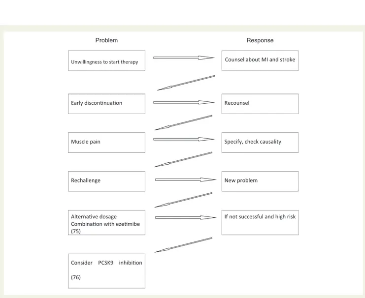 Figure 1 Flow chart of problems arising with statin therapy and proposed solutions.