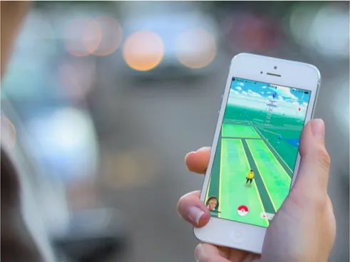 Figure 1.  Pokémon Go is a virtual reality smartphone-based videogame.