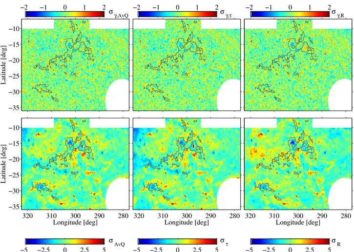 Fig. 5. Upper row: photon count residuals between the data and best-fit model, in sigma units on a 0