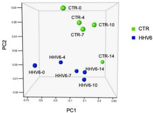 Figure 4. Principal Component Analysis (PCA) of miRNA expression in human herpesvirus 6A