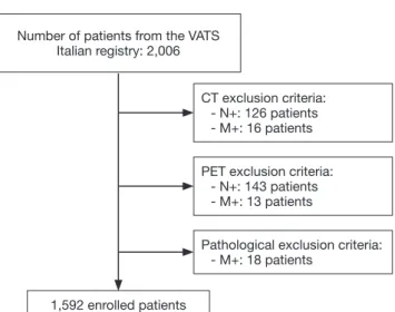 Figure 1 Inclusion criteria and study design.Number of patients from the VATS 