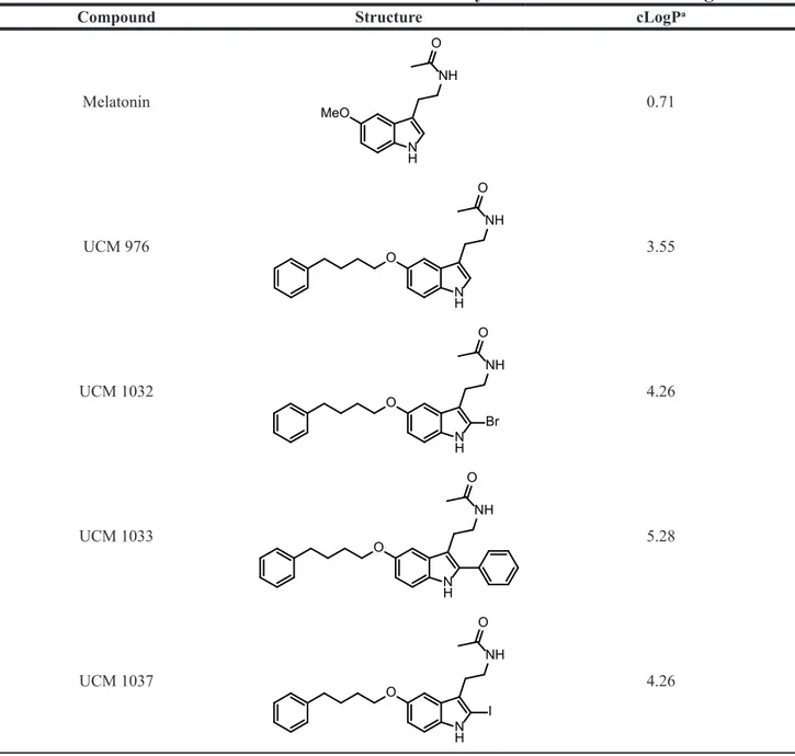 Figure 1: MT 1/2  receptors expression in different cell lines.  Western blot analysis showing the expression of MT 1/2  receptors in 