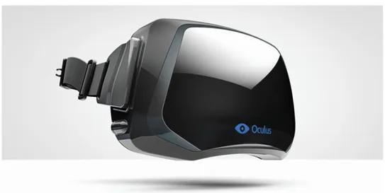 Figure 2.5: Promotional image of the Rift virtual reality headset by Oculus VR.
