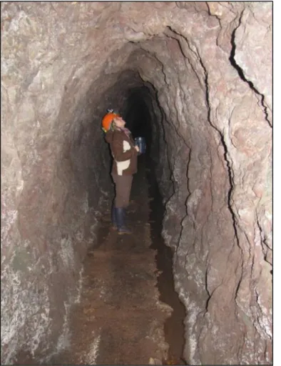 Figura 47. Tunnel di miniera di Montecatini Val di Cecina visto internamente. 
