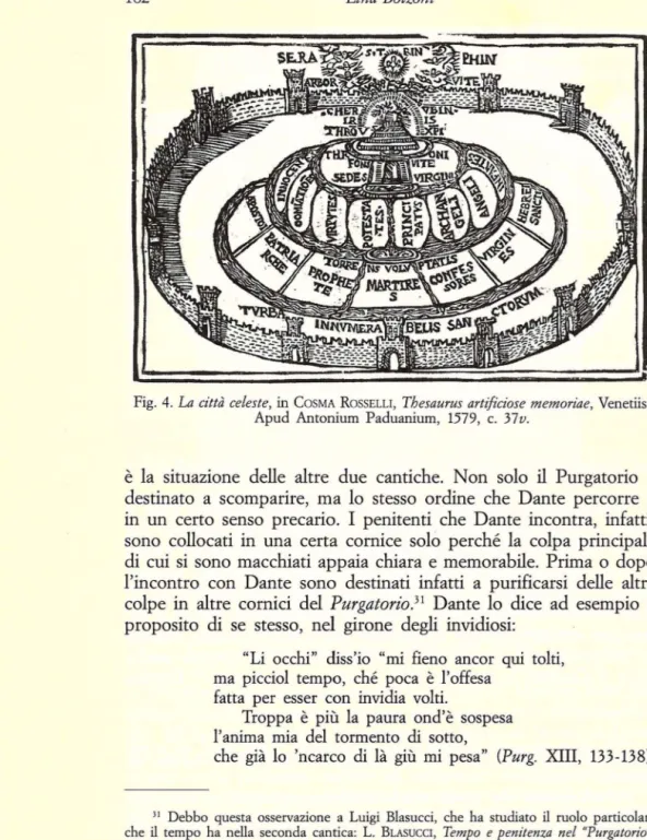 Fig.  4.  La  città  celeste,  in  CO SMA  ROS SELLI,  Thesaurus  artzficiose  memoriae,  Venetiis,  Apud  Antonium  Paduanium,  1579,  c 